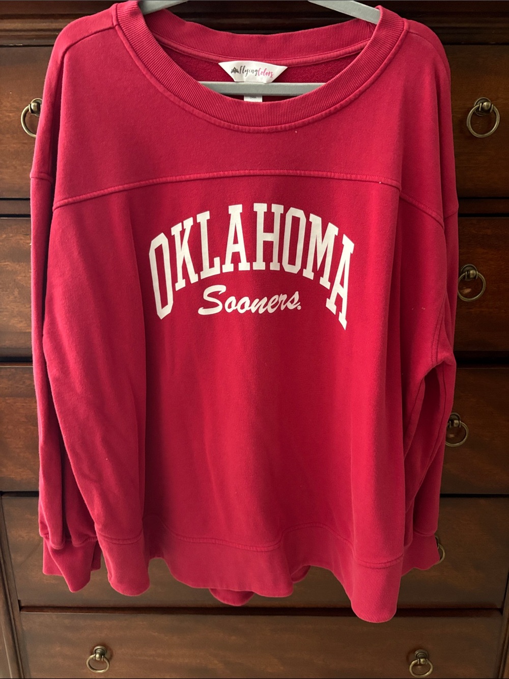University of Oklahoma Sooners Red Crewneck Sweatshirt